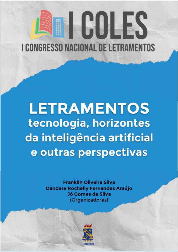 Capa do livro Letramentos, tecnologia, horizontes da inteligência artificial e outras perspectivas